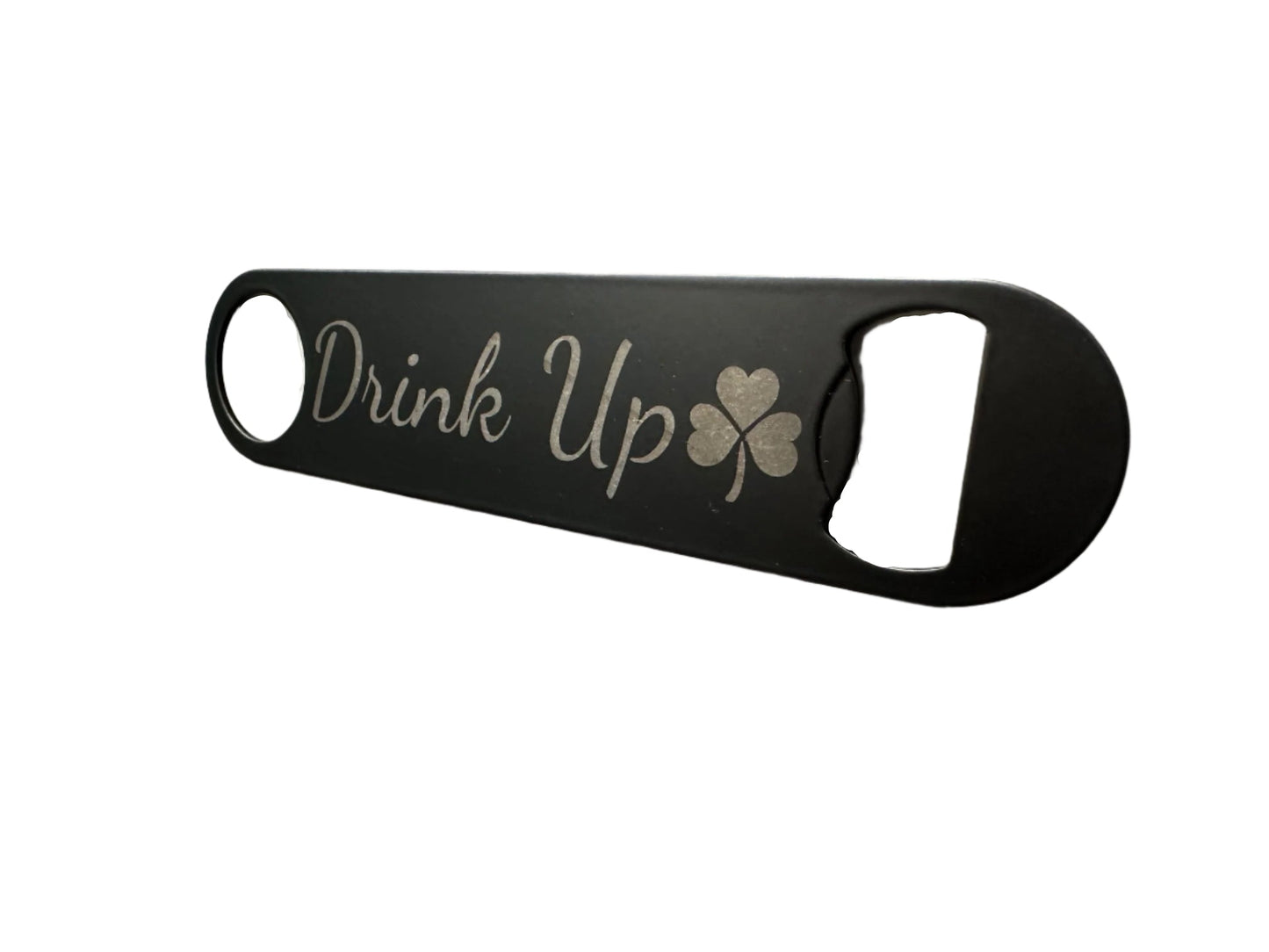 Custom Engraved Black Metal Bottle Opener