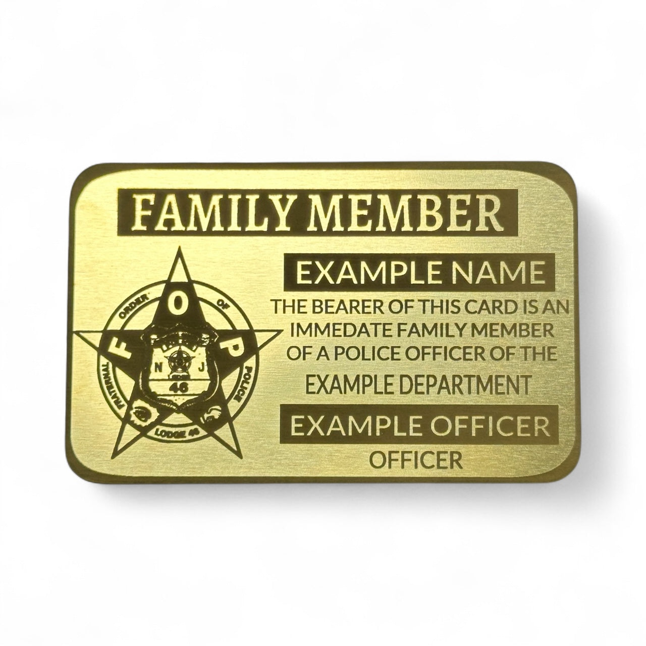Police PBA/FOP Gold Card