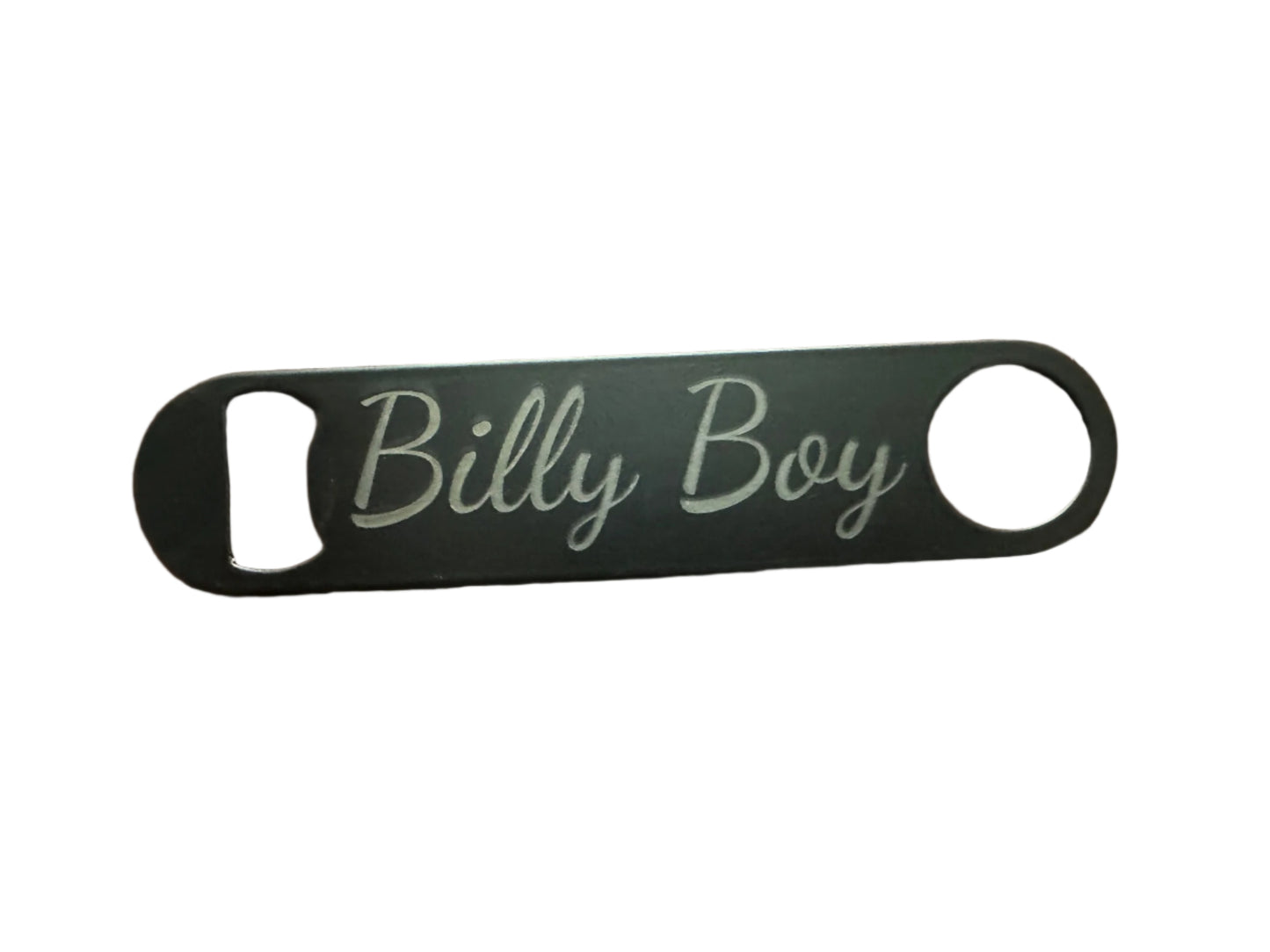 Custom Engraved Black Metal Bottle Opener