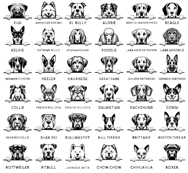 Wood Dog Sign with Custom Breed and Name (Round Wood)