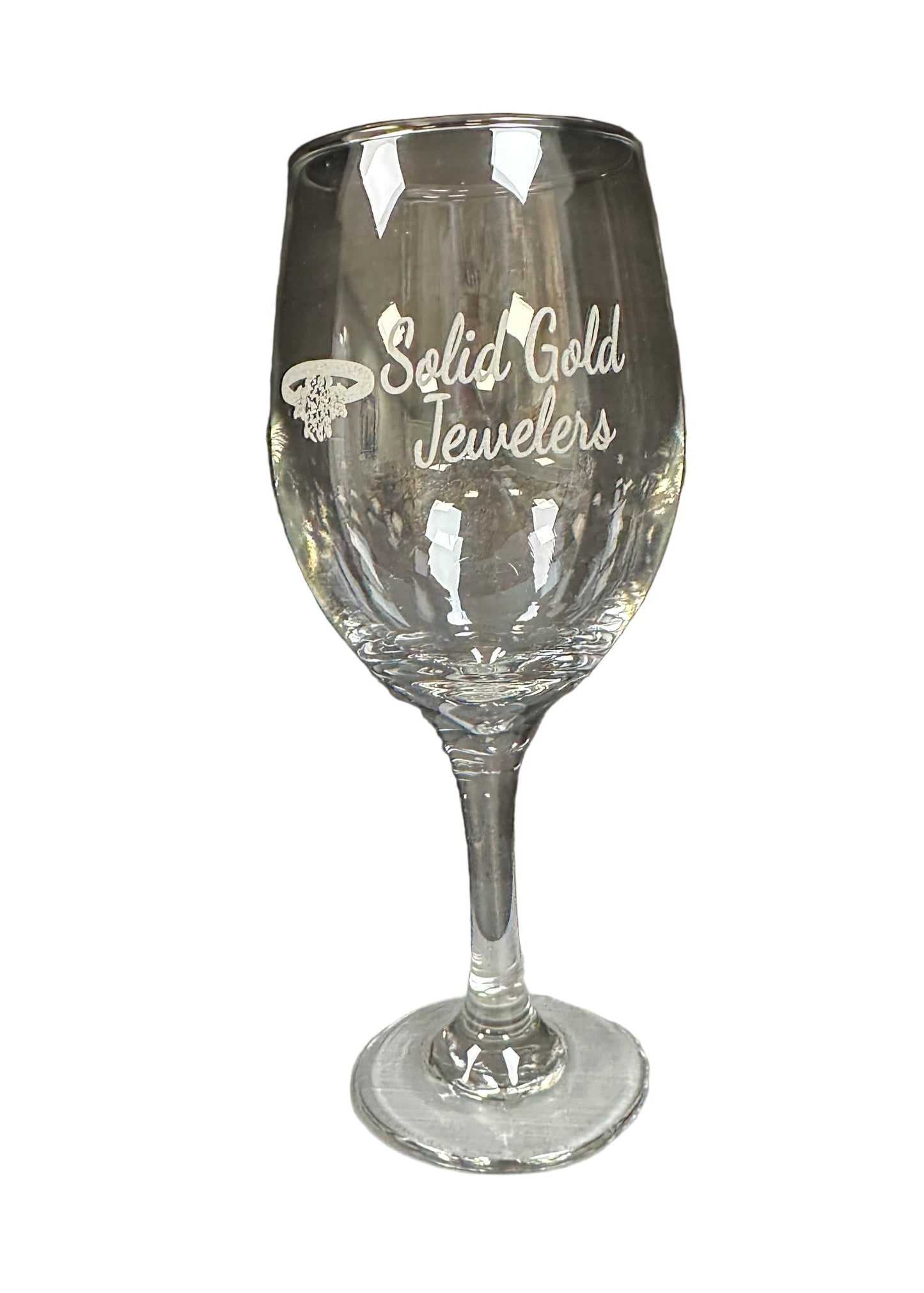 Logo Engraved Wine Glass