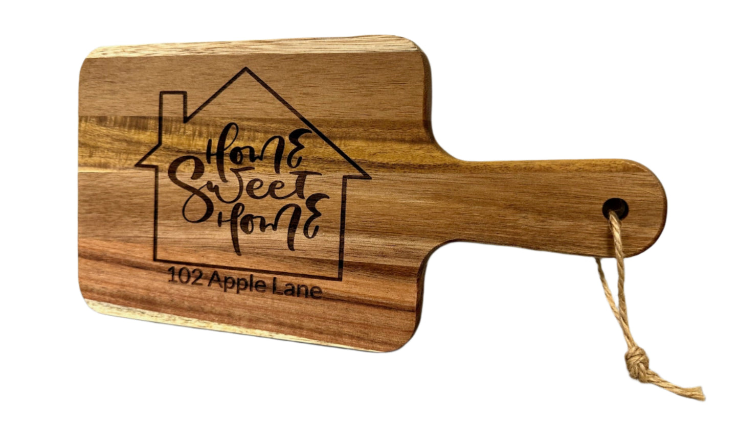 Home Sweet Home Wood Cutting Board