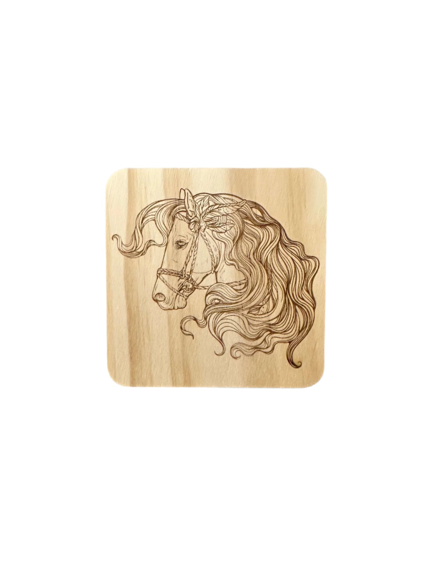 Wood Horse Coaster #3