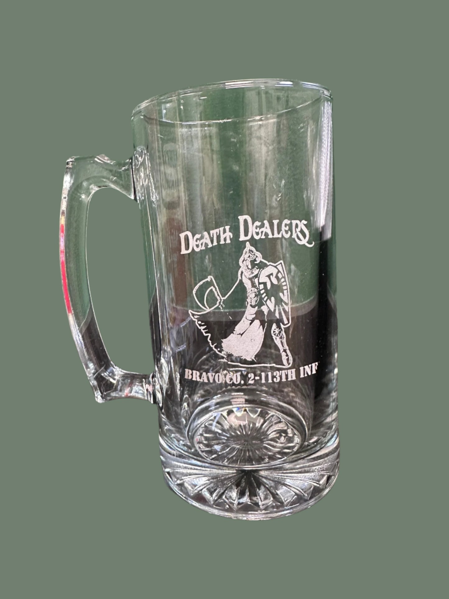 Engraved Glass Beer Mug