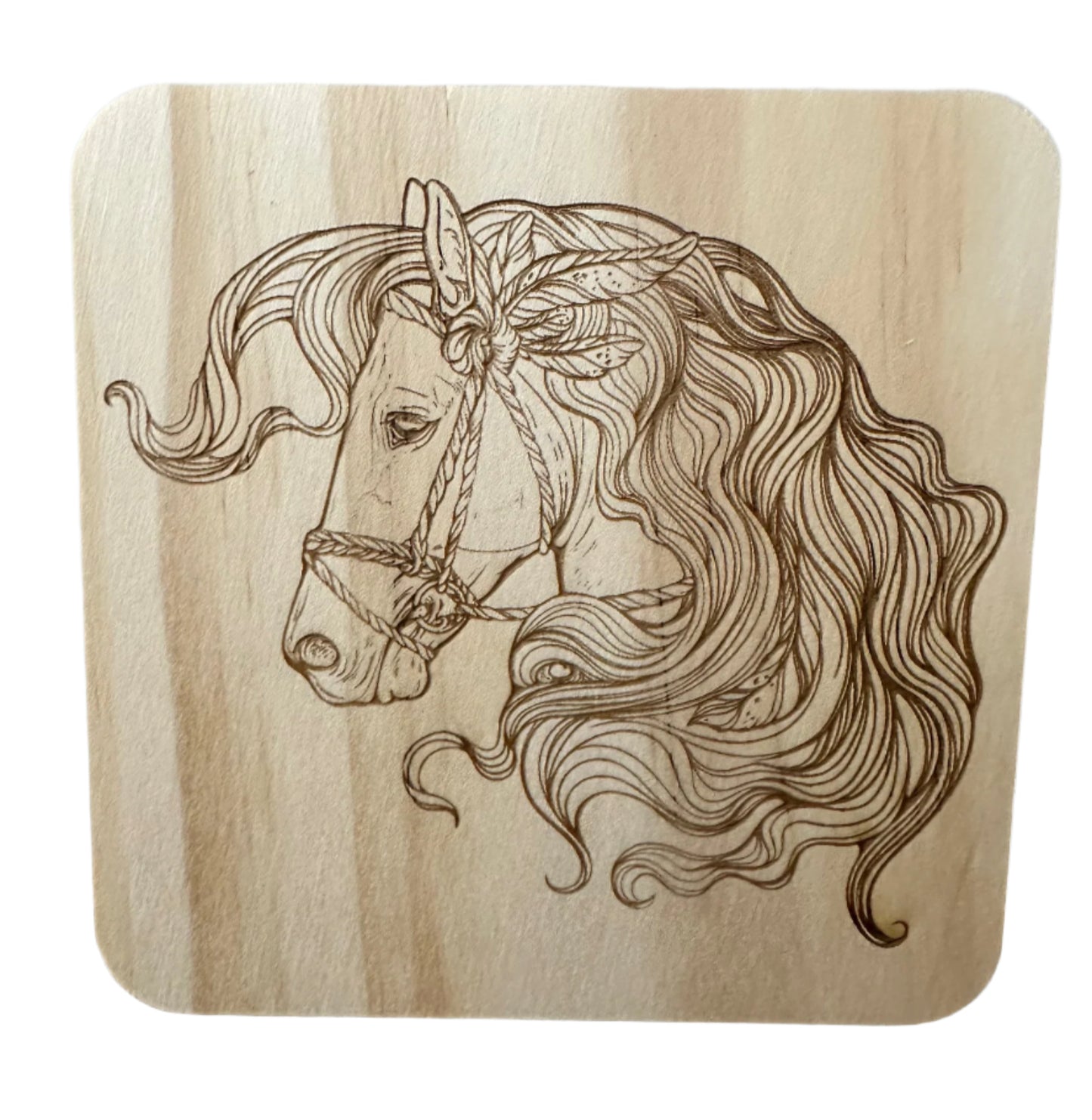 Wood Horse Coaster #3