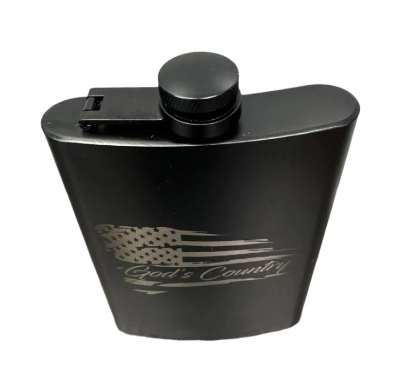 Black Flag God's Country Metal Flask