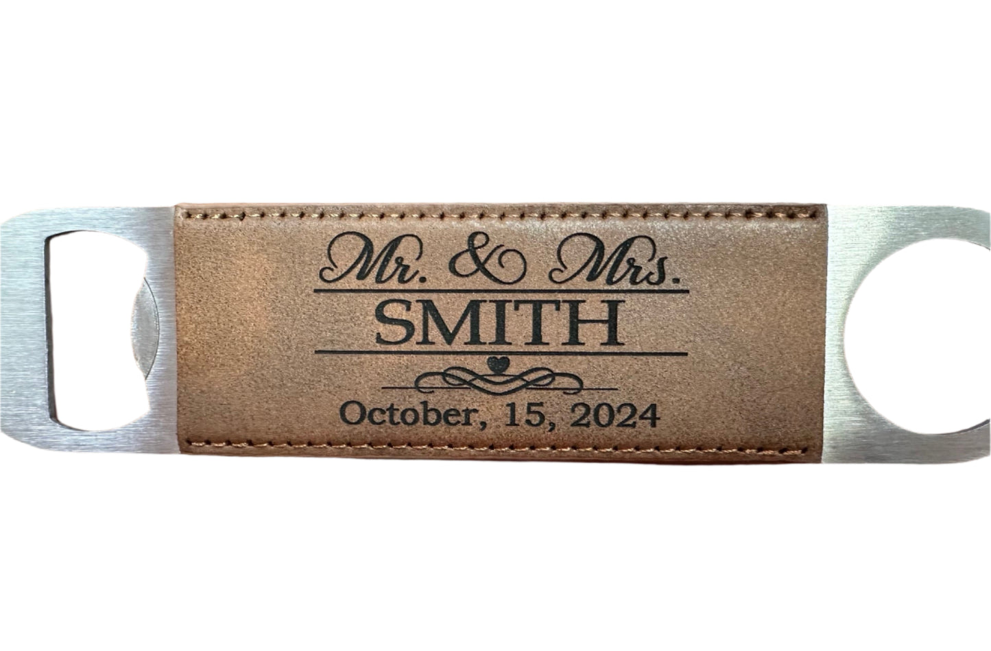 Wedding Leather Bottle Opener