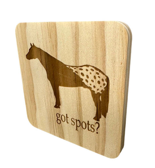 Appaloosa Horse Wood Coaster - Got Spots?