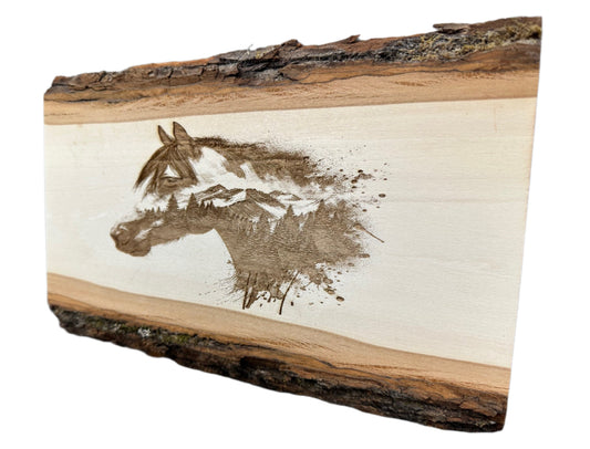 Rustic Horse Head Wood Sign