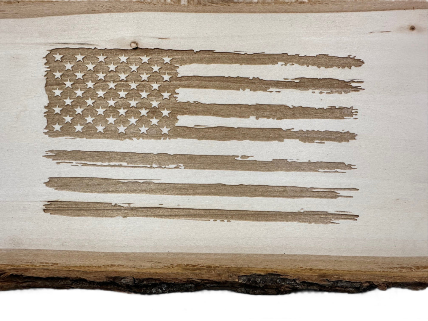 Rustic American Flag Wood Sign
