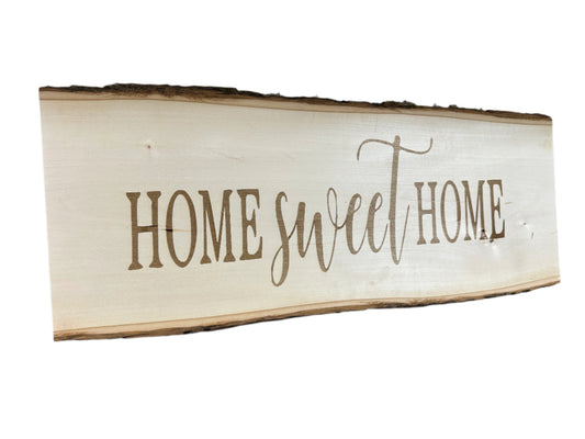 Home Sweet Home - Engraved Wood Sign