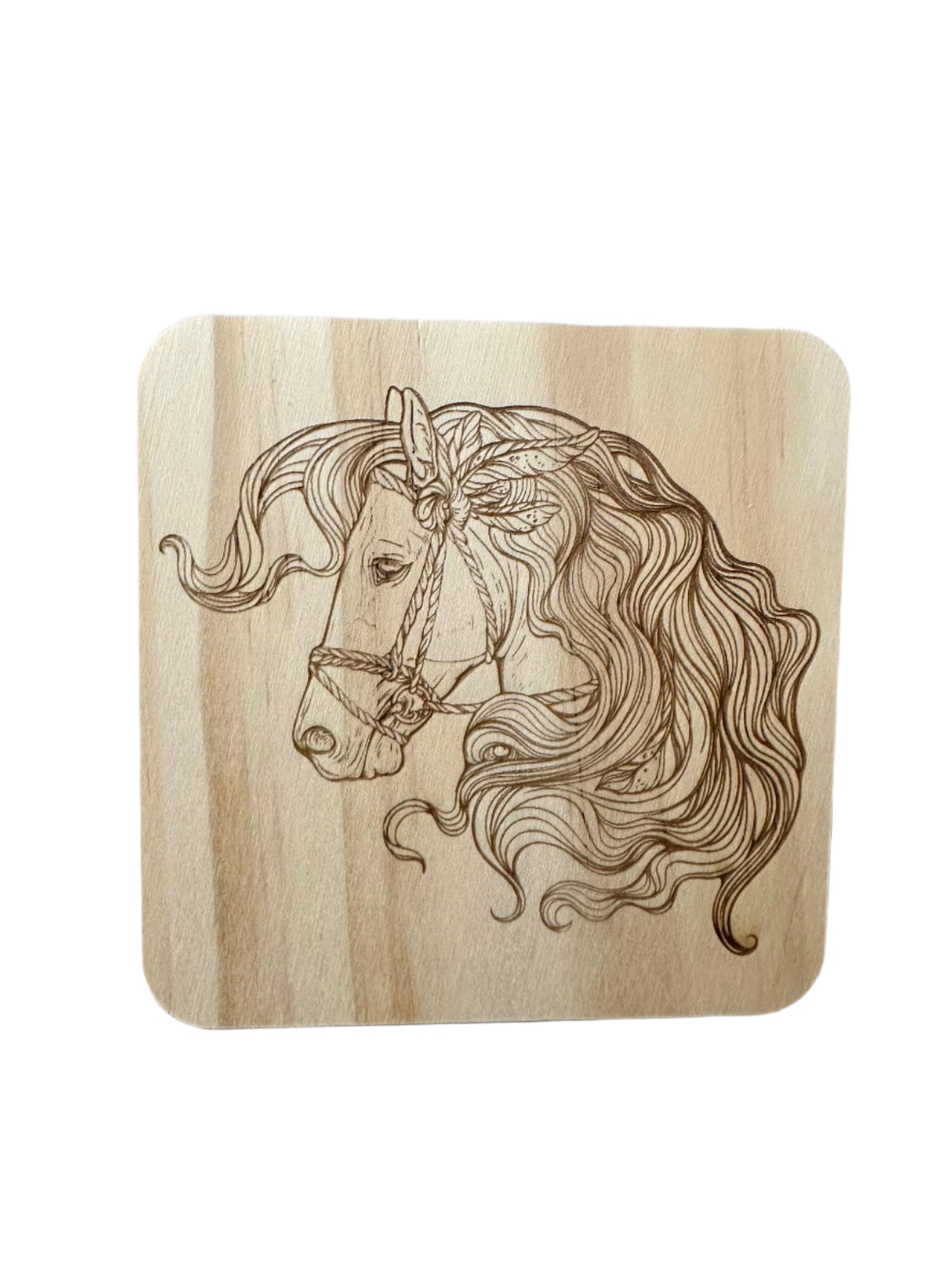Wood Horse Coaster #3