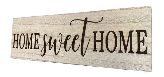 Home Sweet Home - Engraved Wood Sign (Small)