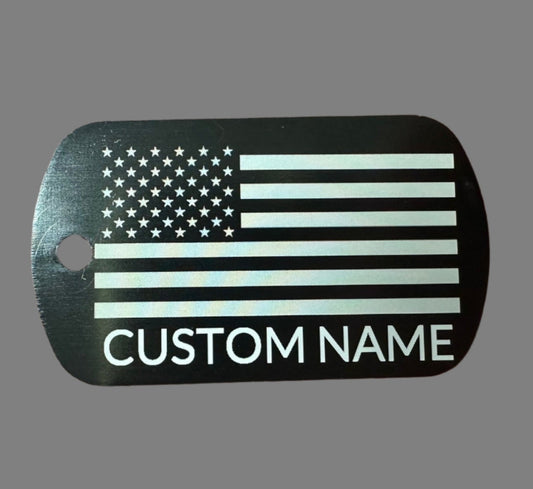Black Dog Tags with Photo or Customization