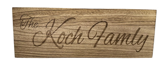 Custom Name Wood Sign - Large
