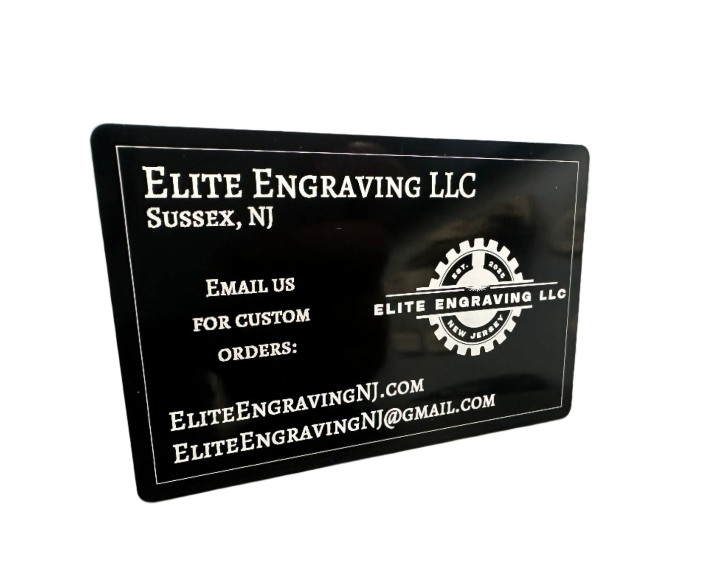 Custom Black Metal Business Cards - Thick Cut (.08 mm)