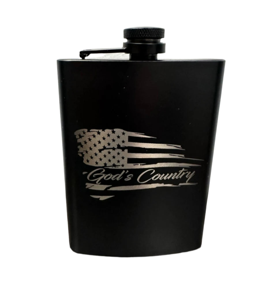 Black Flag God's Country Metal Flask