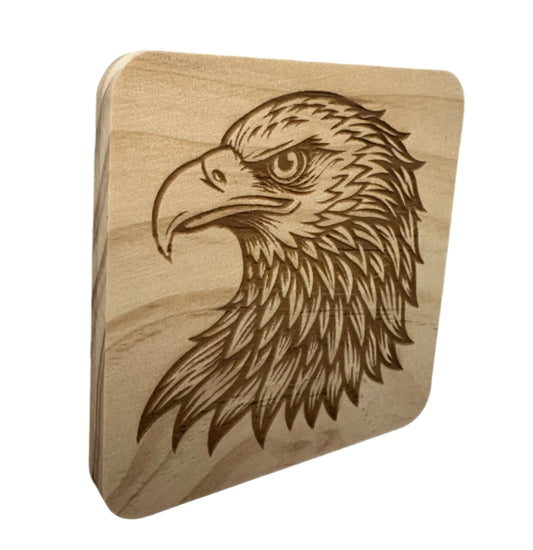 Wood Eagle Coaster