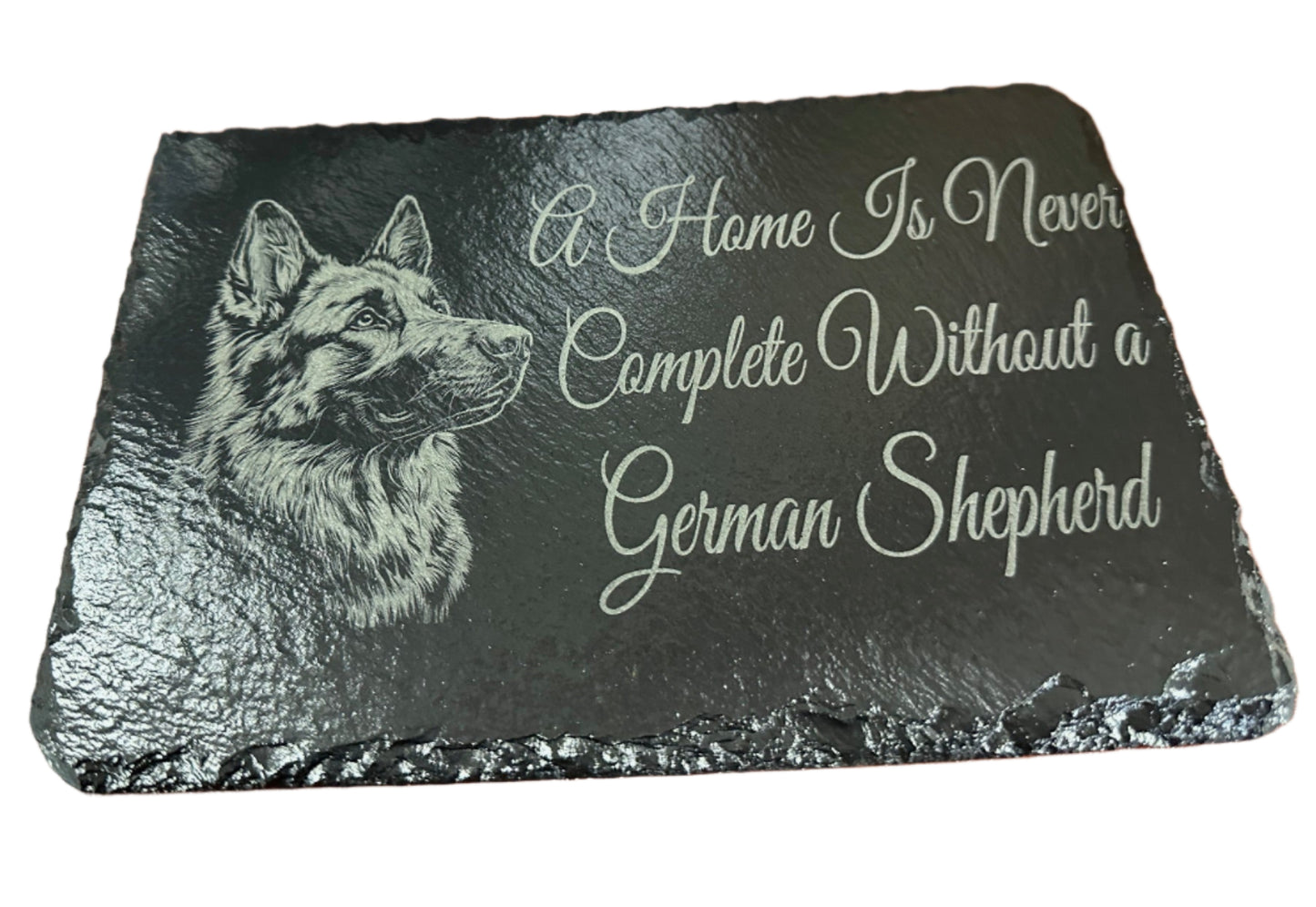 German Shepherd Slate Display - A Home is Never Complete