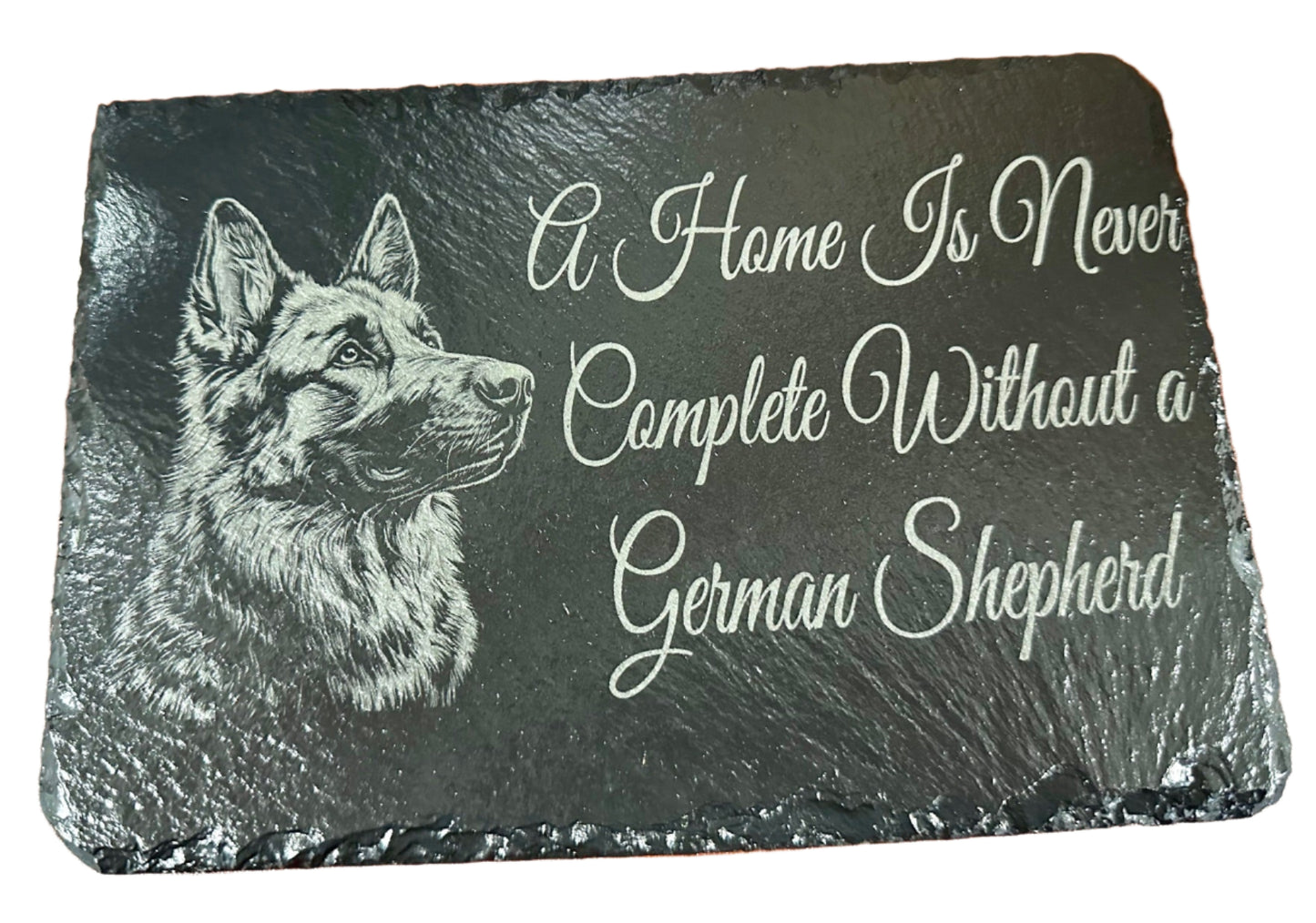 German Shepherd Slate Display - A Home is Never Complete