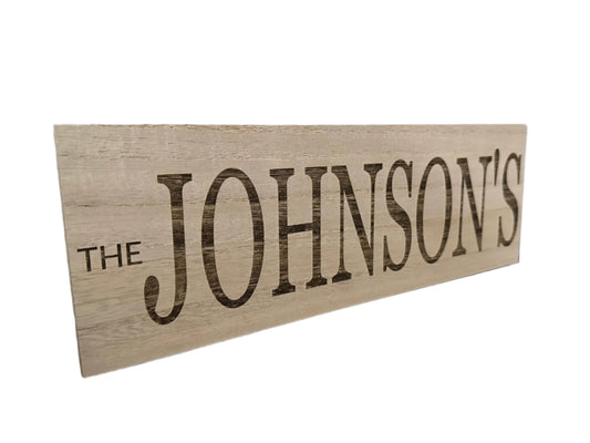 Custom Name Wood Sign - Small