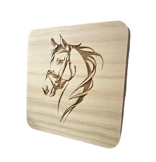 Wood Horse Coaster