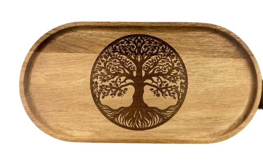 Tree Acacia Wood Serving Tray
