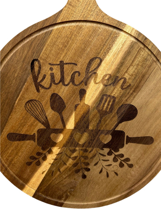 Kitchen - Round Acacia Wood Cutting Board