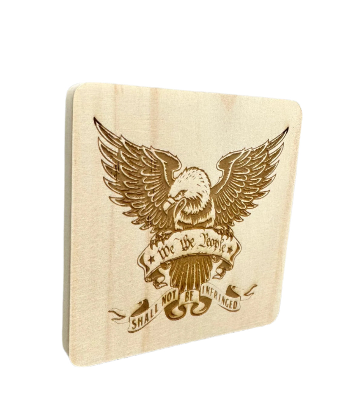 We The People Wood Coaster