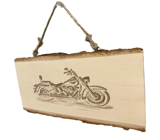 Motorcycle Engraved Wood Sign