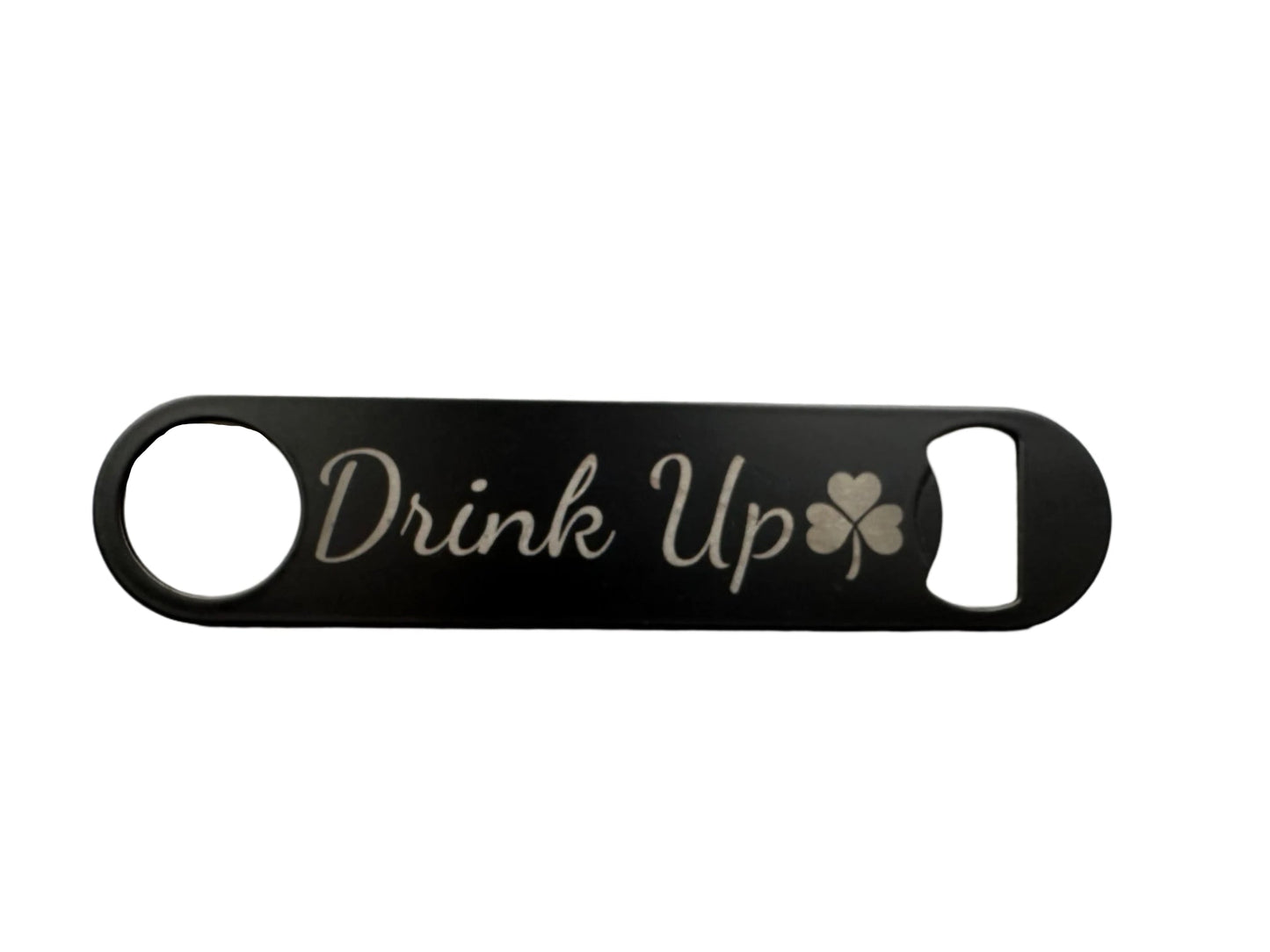 Custom Engraved Black Metal Bottle Opener