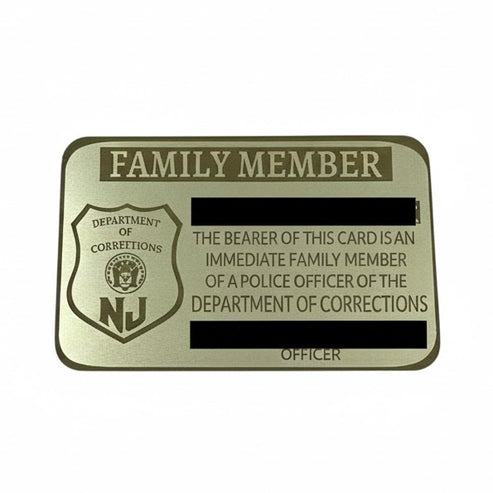 Police Gold Card — Custom Engraved Brass | FOP Family Member Card ...