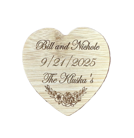 Wood Magnetic Bottle Opener Wedding Favor