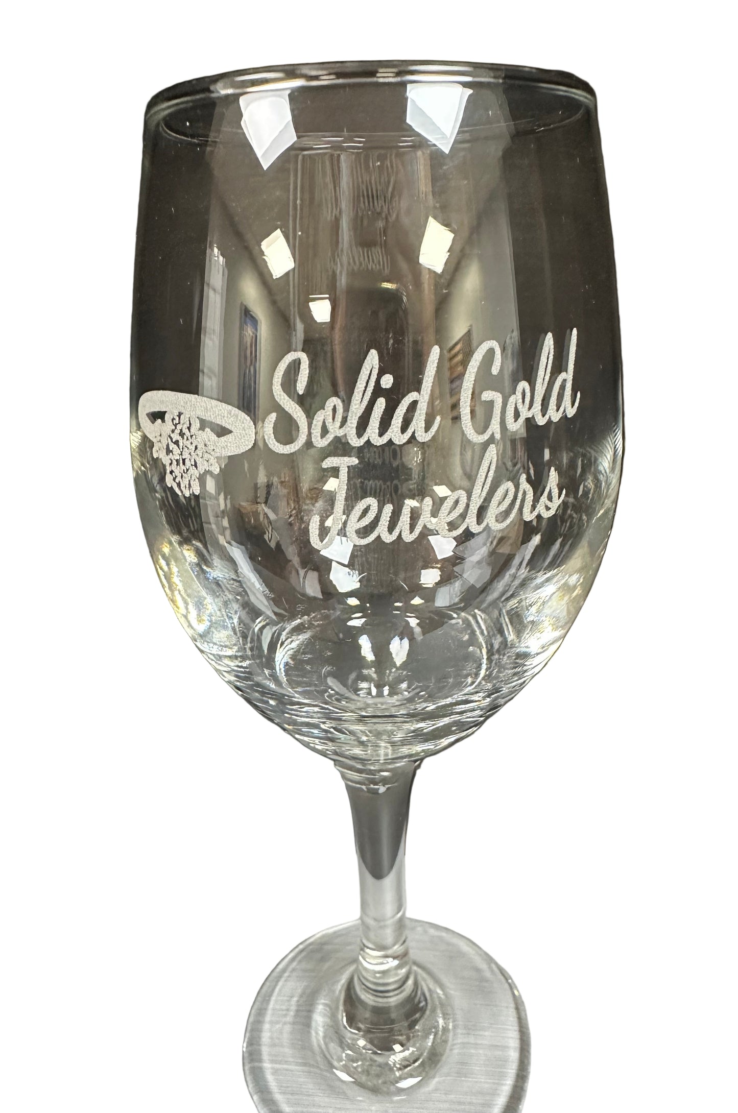 Logo Engraved Wine Glass
