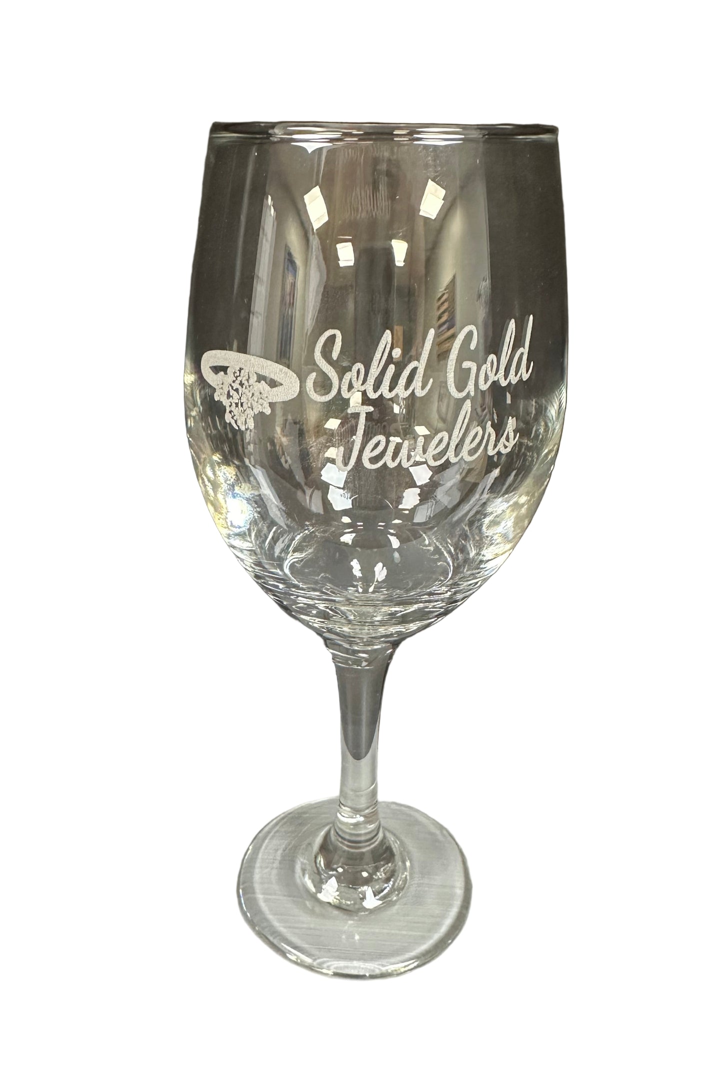 Logo Engraved Wine Glass