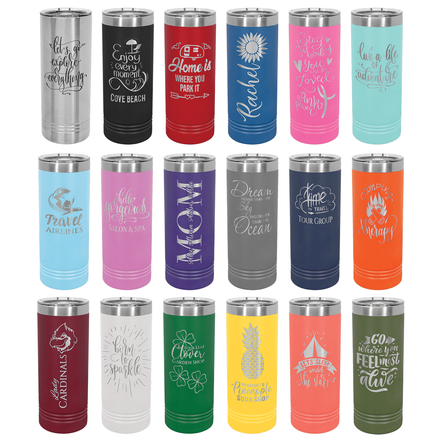 Skinny Engraved Tumbler - 22 oz