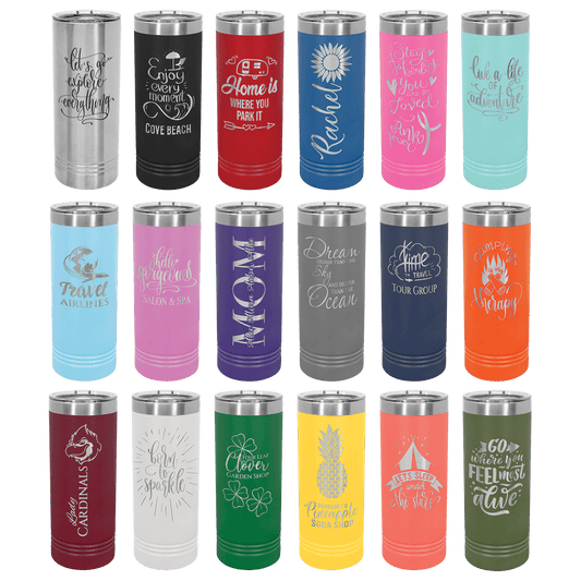 Skinny Engraved Tumbler - 22 oz