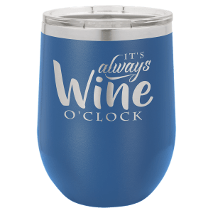 Stemless Wine Engraved Tumbler - 12 oz