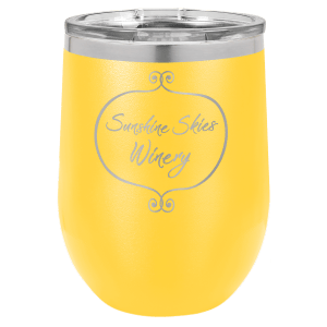 Stemless Wine Engraved Tumbler - 12 oz