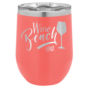 Stemless Wine Engraved Tumbler - 12 oz