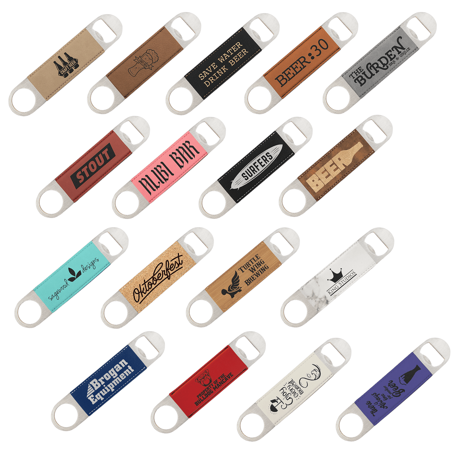 Leatherette Bottle Openers