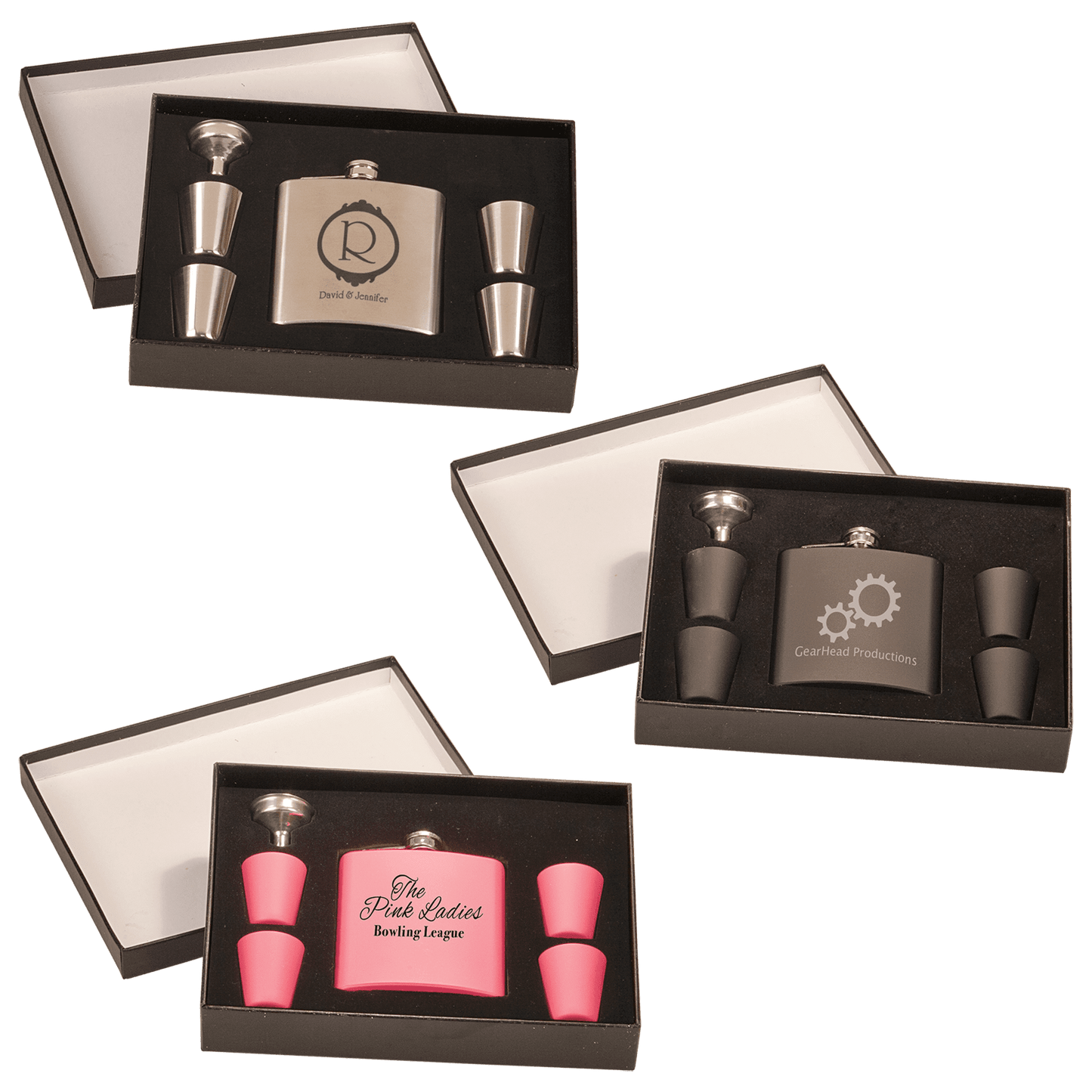 Metal Flask Gift Set