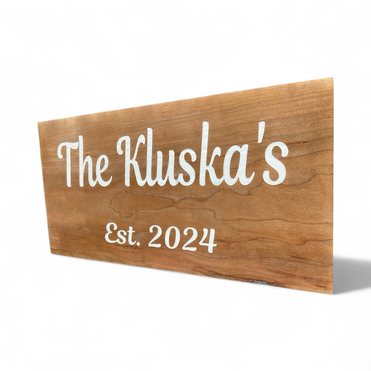 Family Name Engraved Wood Sign