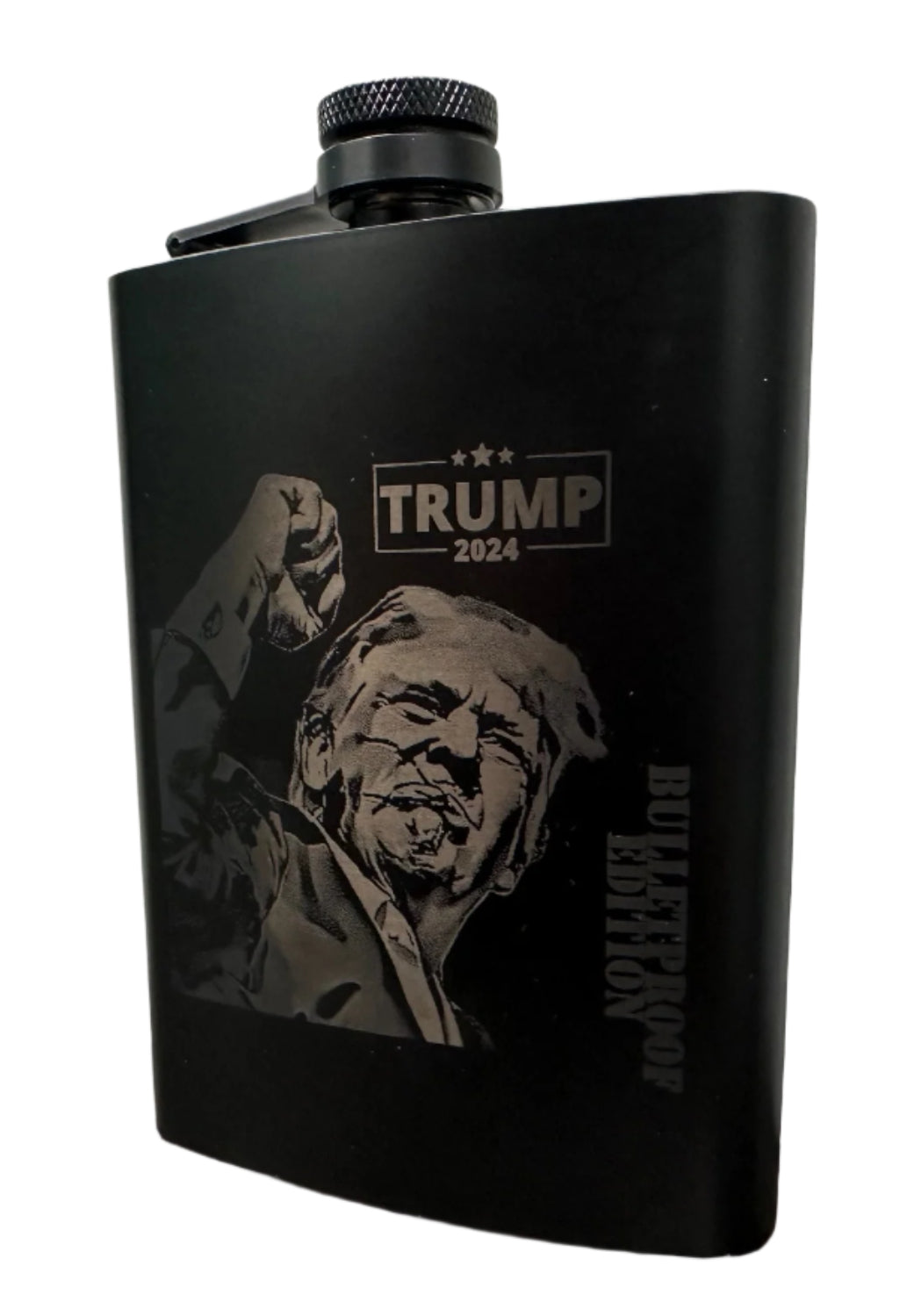 TRUMP Black Metal Flask