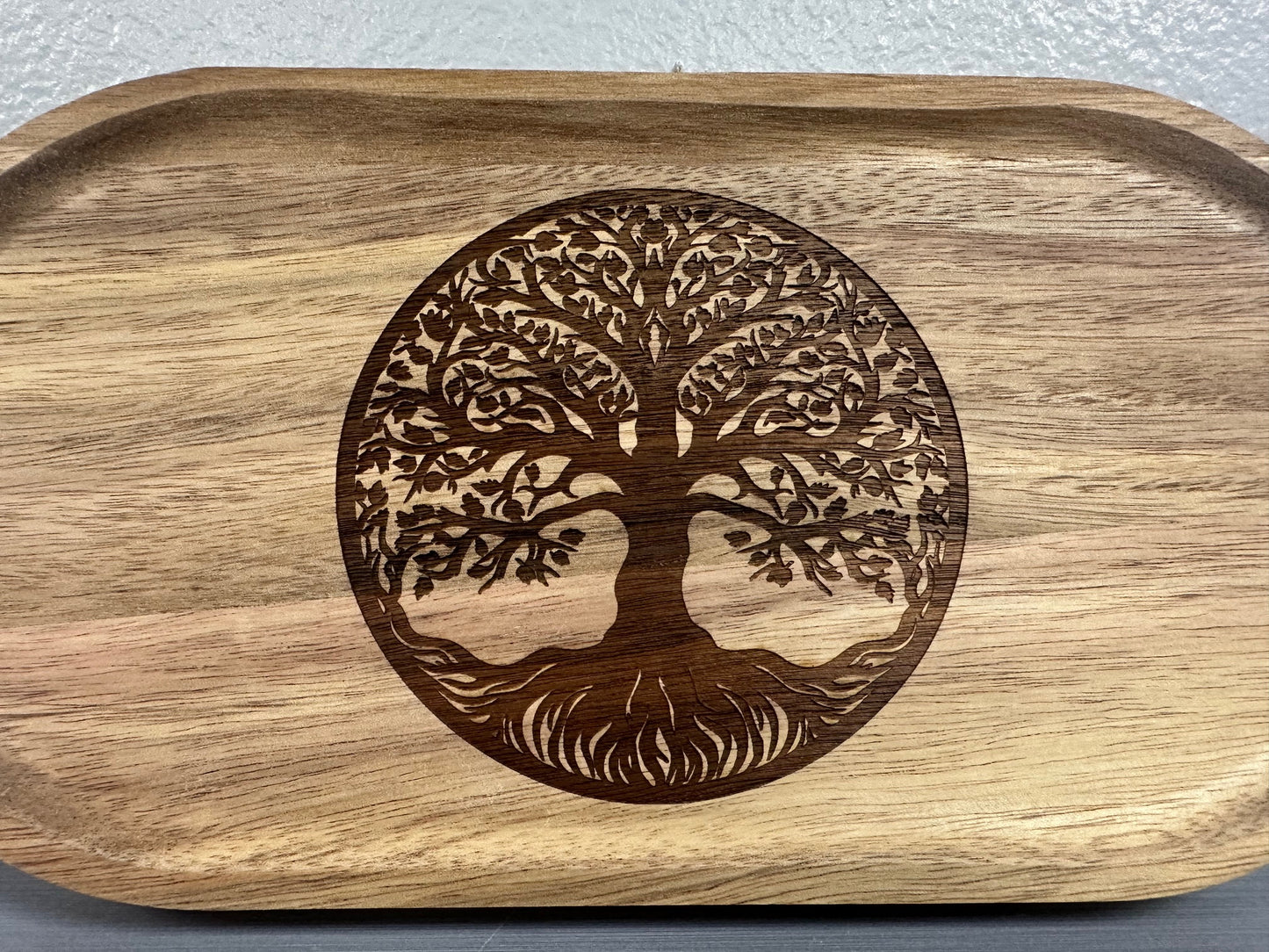 Tree Acacia Wood Serving Tray