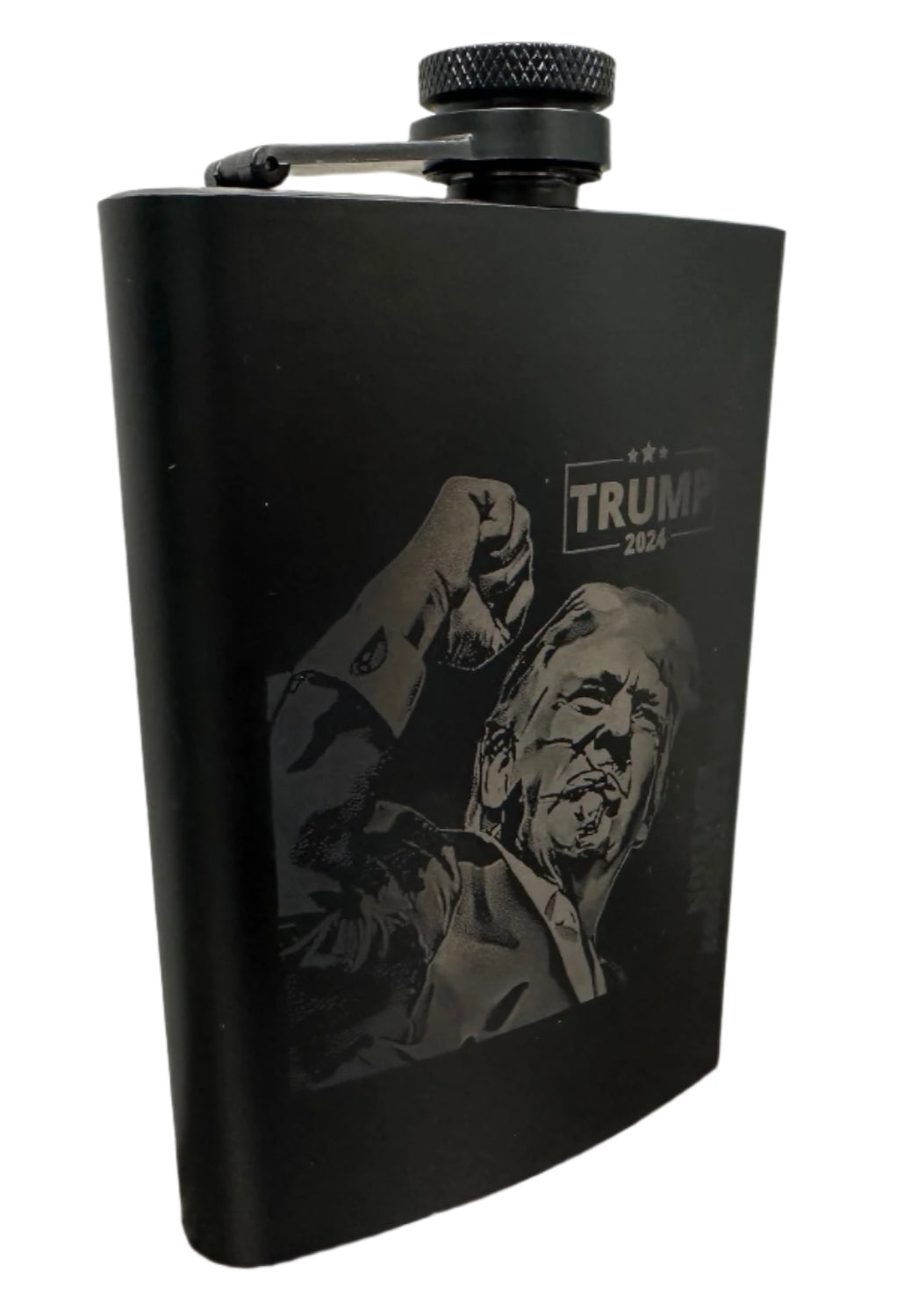 TRUMP Black Metal Flask