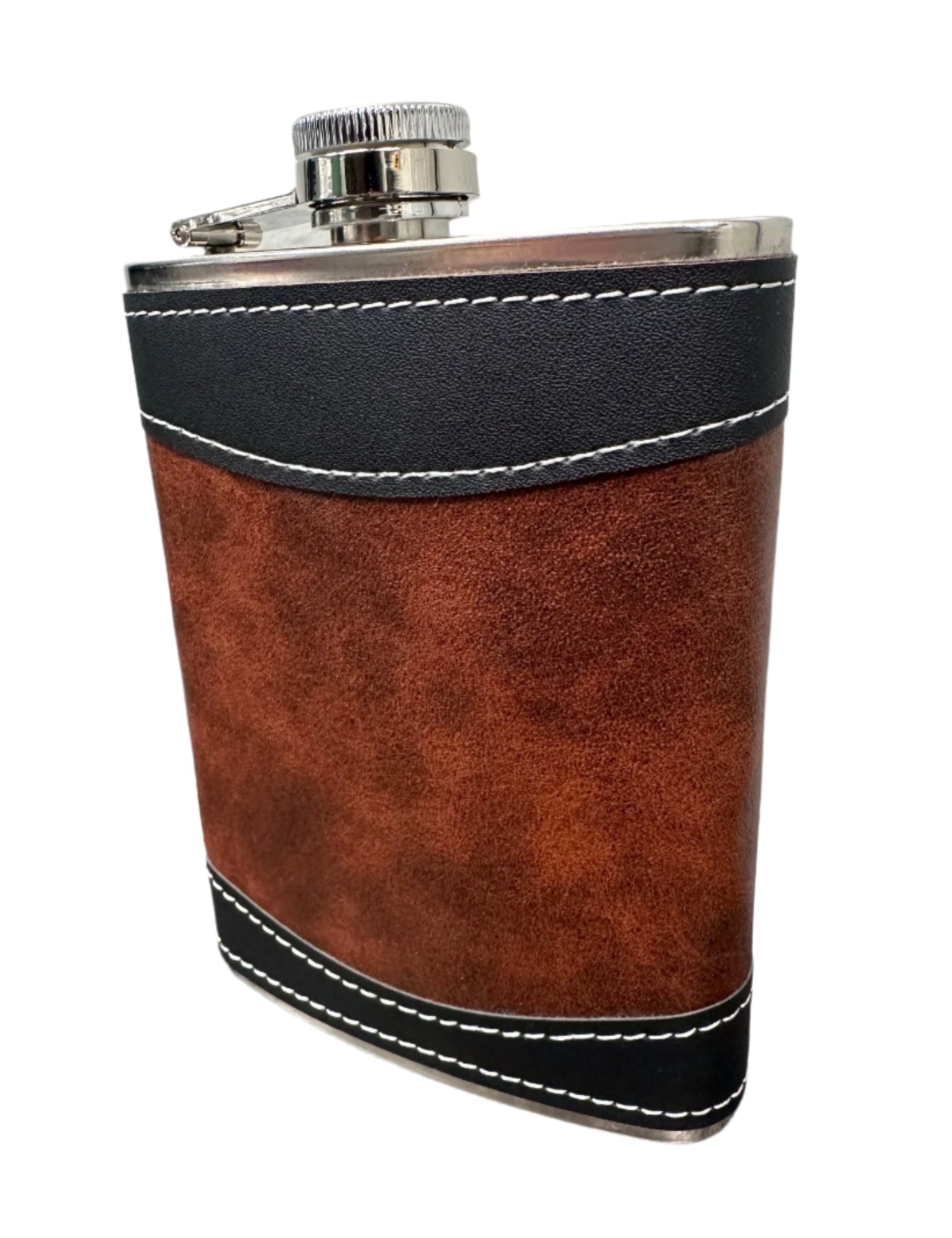Custom Engraved Leather Flask
