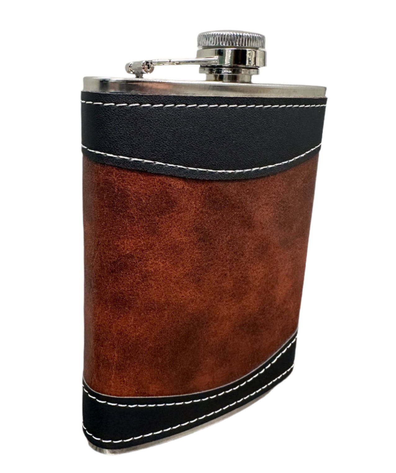 Custom Engraved Leather Flask
