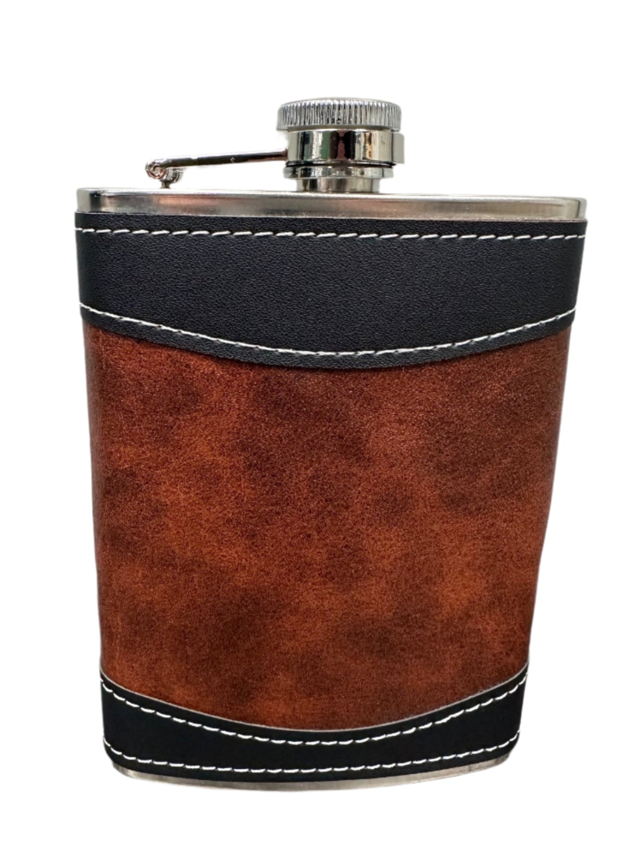Custom Engraved Leather Flask