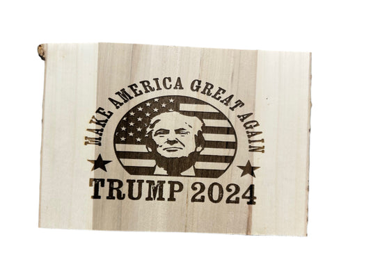 Engraved TRUMP Wood Sign